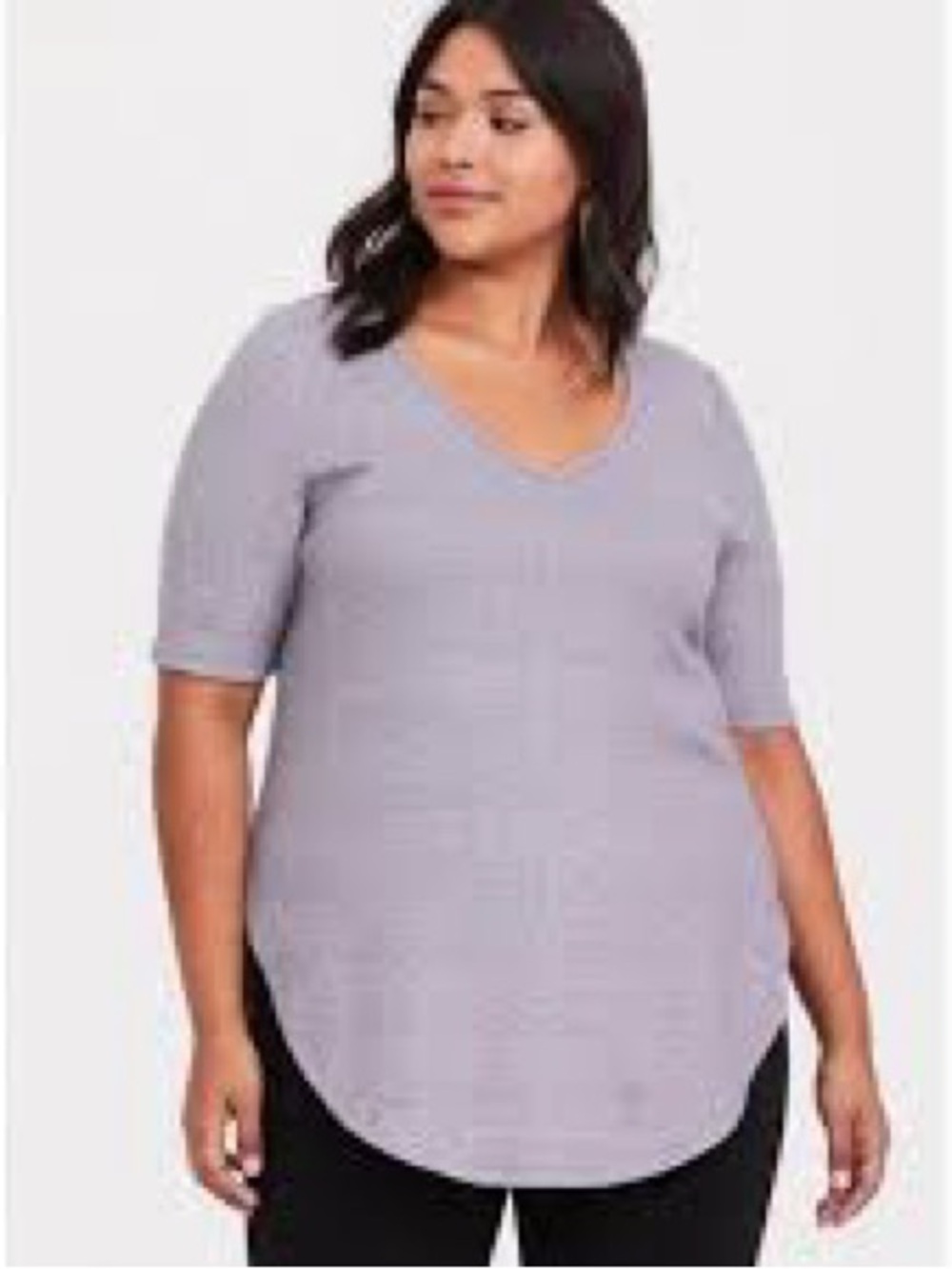 Torrid 1X Grey Sparkle Hacci Tunic Top